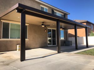 Custom Patio cover installed with new concrete