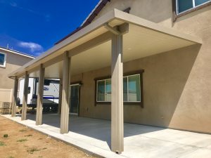 Wide patio cover installed in Lake Elsinore, CA