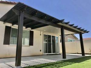 Custom brown patio cover