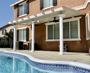 Small white patio cover